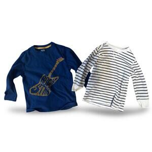 Baby Gap Lot of 2  Shirts Size 5 | Blue Striped Guitar Top